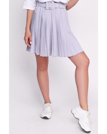 Юбка женская плиссе мини Carica UB-3255-4 58105, Цвет: Серый, Размер: S