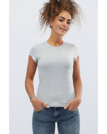 Футболка жіноча базова Standart CRC FS-215-4 57837, Колір: Сірий, Розмір: XS
