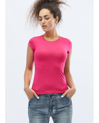 Футболка жіноча базова Standart CRC FS-215-9 57838, Колір: Малина, Розмір: XS