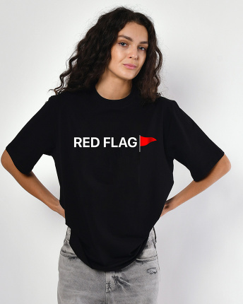 Футболка женская с принтом Red Flag CRC 26054-8 59638, Цвет: Черный, Размер: XS