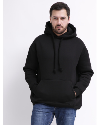 Худи унисекс oversize CRC HD-227-8 55436, Цвет: Черный, Размер: XS