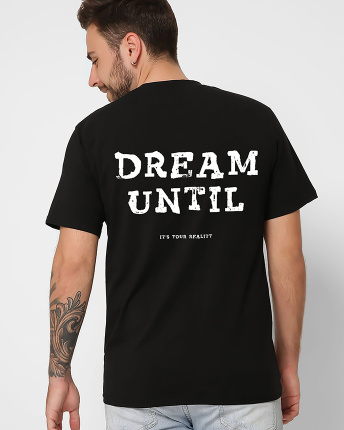 Футболка мужская с принтом Dream Until CRC 16007-8 56329, Цвет: Черный, Размер: S