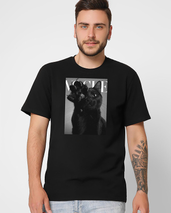Футболка мужская с принтом Vogue Kitty CRC 16061-8 57087, Цвет: Черный, Размер: S