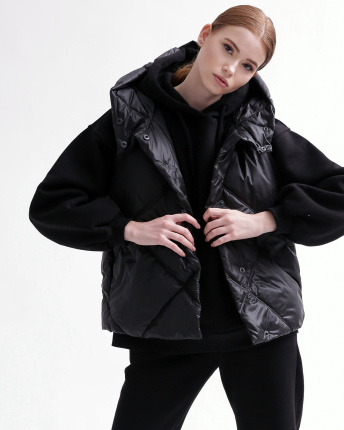 Жилет жіночий стьобаний X-Woyz LS-8930-8 55465, Колір: Чорний, Розмір: L