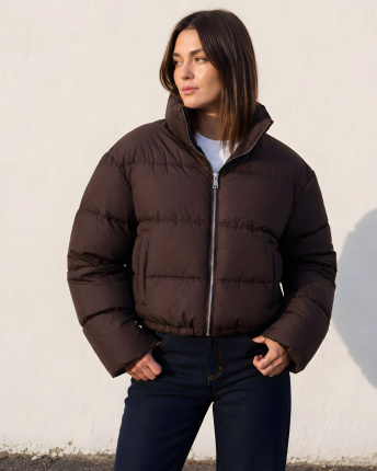 Куртка жіноча пухова X-Woyz LS-8961-26 57277, Колір: Коричневий, Розмір: XS