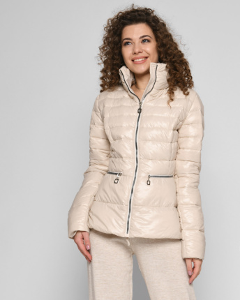 Куртка женская приталенная X-Woyz LS-8914-10 53363, Цвет: Бежевый, Размер: L