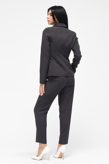 Деловой женский костюм графит 34179, Цвет: Графит, Размер: M, изображение 4