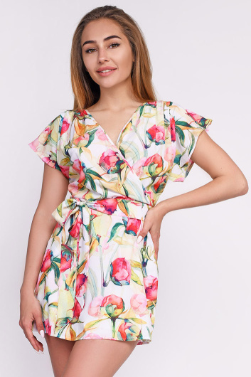 Комбинезон из хлопка на лето 33835, Цвет: Молочний, Размер: XS