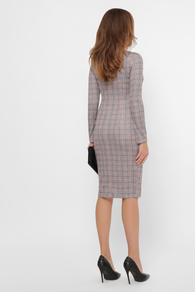 Приталенное платье в клеточку 34645, Цвет: Серый, Размер: S, изображение 3