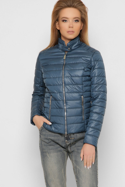 Короткая синяя куртка 36551, Цвет: Морская волна, Размер: XS
