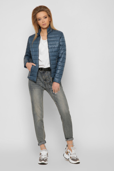 Короткая синяя куртка 36551, Цвет: Морская волна, Размер: XS, изображение 2