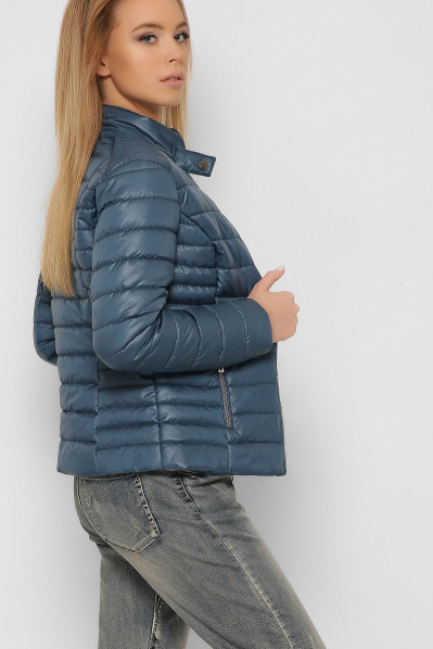 Короткая синяя куртка 36551, Цвет: Морская волна, Размер: XS, изображение 4