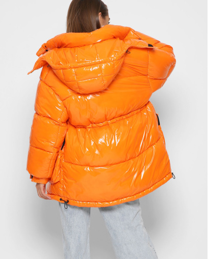 Помаранчева зимова куртка з кишенями 45468, Колір: Помаранчевий, Розмір: L, зображення 6