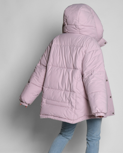 Зимняя женская куртка из экопуха, цвет розовый 55218, Цвет: Розовый, Размер: S, изображение 3