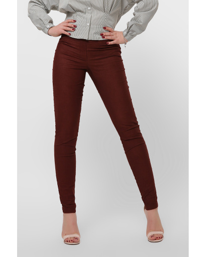 Модные терракотовые леггинсы на высокой талии 36610, Цвет: Теракот, Размер: XS, изображение 2