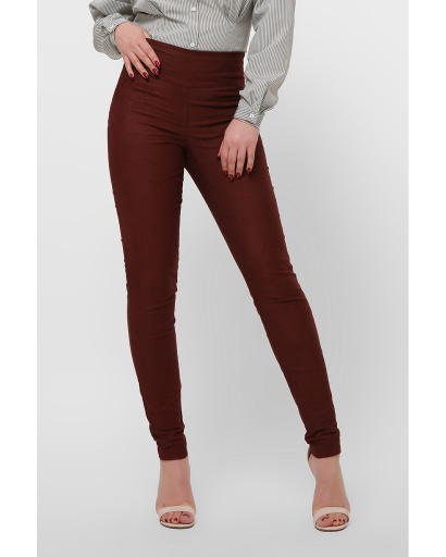 Модные терракотовые леггинсы на высокой талии 36610, Цвет: Теракот, Размер: XS, изображение 3