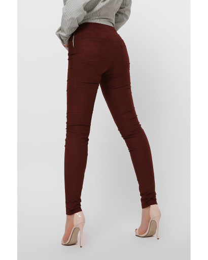 Модные терракотовые леггинсы на высокой талии 36610, Цвет: Теракот, Размер: XS, изображение 5