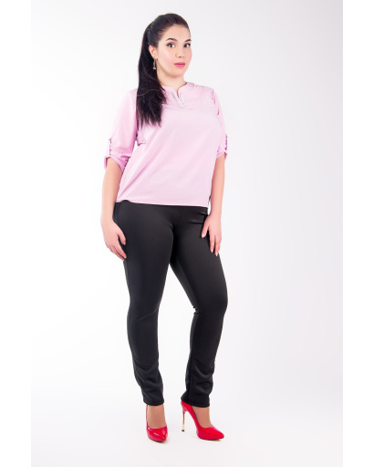 Теплые демисезонные леггинсы 46466, Цвет: Черный, Размер: 3XL, изображение 2