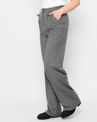 Сірі класичні жіночі брюки 43287, Колір: Сірий, Розмір: M, зображення 2