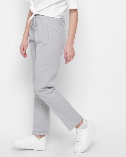 Демісезонні брюки сірого кольору 43315, Колір: Блакитний, Розмір: S, зображення 2