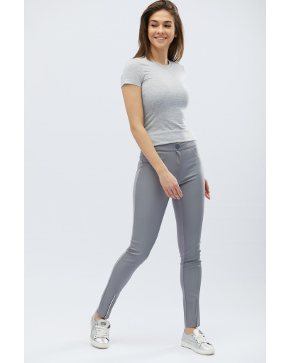 Двокольорові легінси 30116, Колір: Сірий, Розмір: XS, зображення 2