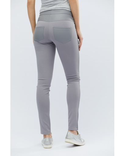 Двокольорові легінси 30116, Колір: Сірий, Розмір: XS, зображення 3