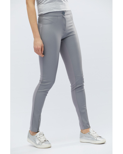 Двокольорові легінси 30116, Колір: Сірий, Розмір: XS, зображення 4