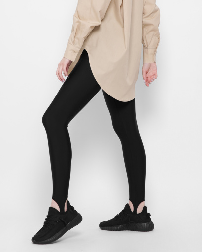 Черные спортивные леггинсы 43349, Цвет: Черный, Размер: XS, изображение 2