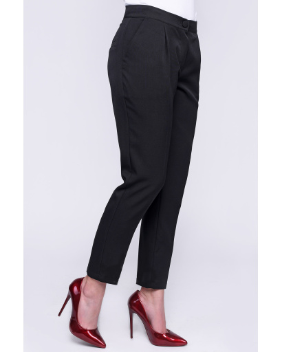 Класичні чорні брюки дудочки 34973, Колір: Чорний, Розмір: M, зображення 2