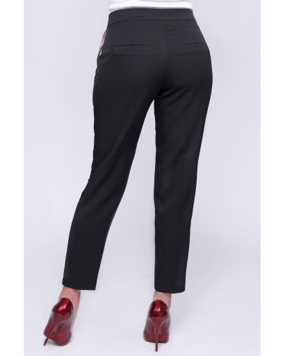 Класичні чорні брюки дудочки 34973, Колір: Чорний, Розмір: M, зображення 3