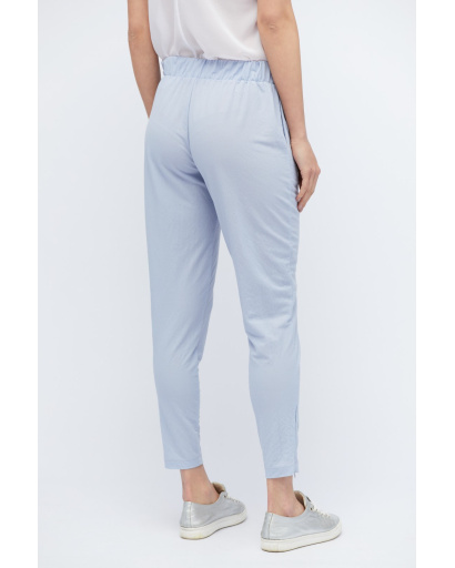 Повседневные голубые брюки с молниями 32831, Цвет: Голубой, Размер: XS, изображение 5