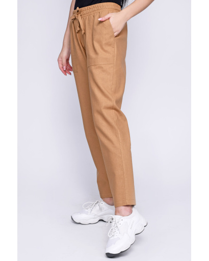 Літні брюки кольору пісок 35750, Колір: Кемел, Розмір: L, зображення 2
