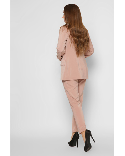 Класичні бежеві брюки на високій посадці 36602, Колір: Бежевий, Розмір: XS, зображення 3