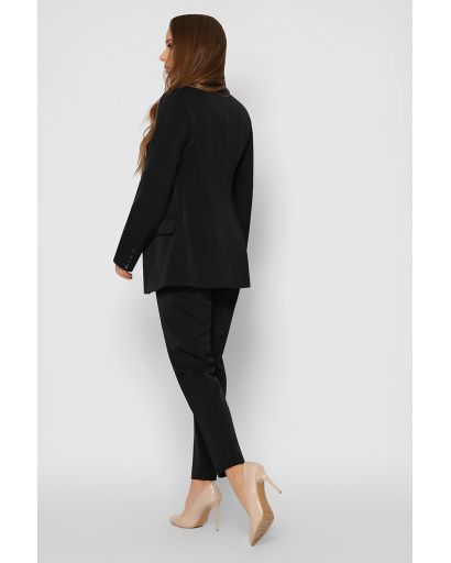 Класичні чорні брюки на високій посадці 36603, Колір: Чорний, Розмір: XS, зображення 3