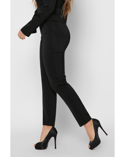 Чорні костюмні брюки з поясом 36607, Колір: Чорний, Розмір: M, зображення 2