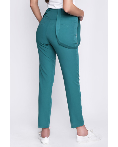 Женские брюки с лямками 32478, Цвет: Морская волна, Размер: XS, изображение 3