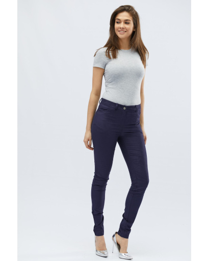 Жіночі сині вузькі брюки 32480, Колір: Синій, Розмір: XS, зображення 2