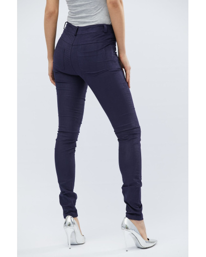 Жіночі сині вузькі брюки 32480, Колір: Синій, Розмір: XS, зображення 3