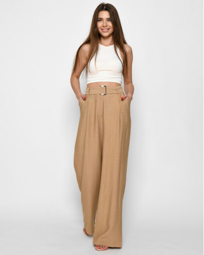 Широкие брюки палаццо 48582, Цвет: Кемел, Размер: S, изображение 6