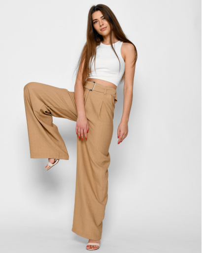 Широкие брюки палаццо 48582, Цвет: Кемел, Размер: S, изображение 2