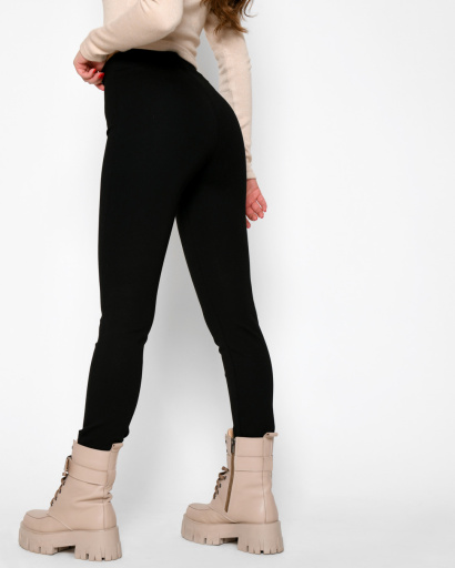 Жіночі чорні легінси з широкою резинкою 53261, Колір: Чорний, Розмір: XS, зображення 3