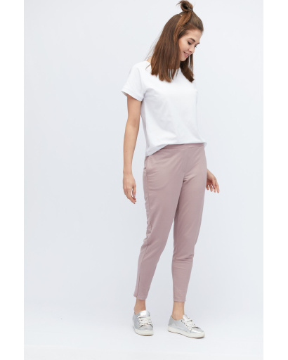 Повседневные розовые брюки с молниями 32827, Цвет: Светло-розовый, Размер: XS, изображение 2