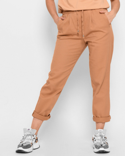 Брюки песок на завязке 43316, Цвет: Кемел, Размер: S, изображение 3