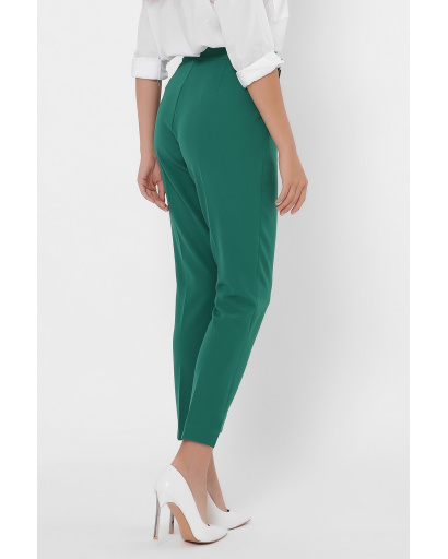Стильні зелені брюки 36020, Колір: Зелений, Розмір: XS, зображення 3