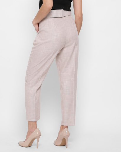 Широкие бежевые женские брюки 43335, Цвет: Бежевый, Размер: M, изображение 2