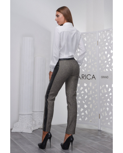 Классические женские брюки 27901, Цвет: Коричневый, Размер: XS, изображение 2