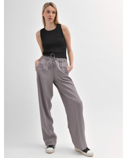 Жіноча чорна в'язана майка 55977, Колір: Чорний, Розмір: ONE SIZE, зображення 2