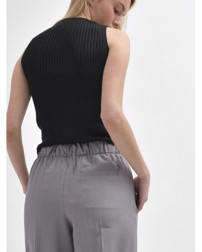 Жіноча чорна в'язана майка 55977, Колір: Чорний, Розмір: ONE SIZE, зображення 4