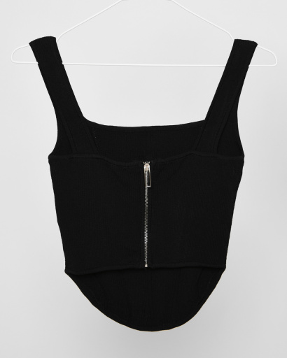 Черный топ на молнии 48570, Цвет: Черный, Размер: ONE SIZE, изображение 5