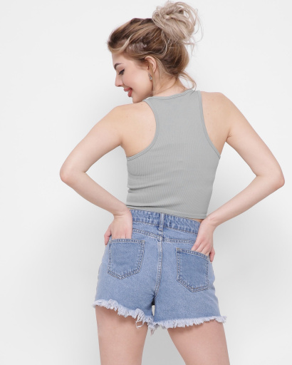 Облегающий топ без рукавов цвета мята 43376, Цвет: Мята, Размер: M-L, изображение 4